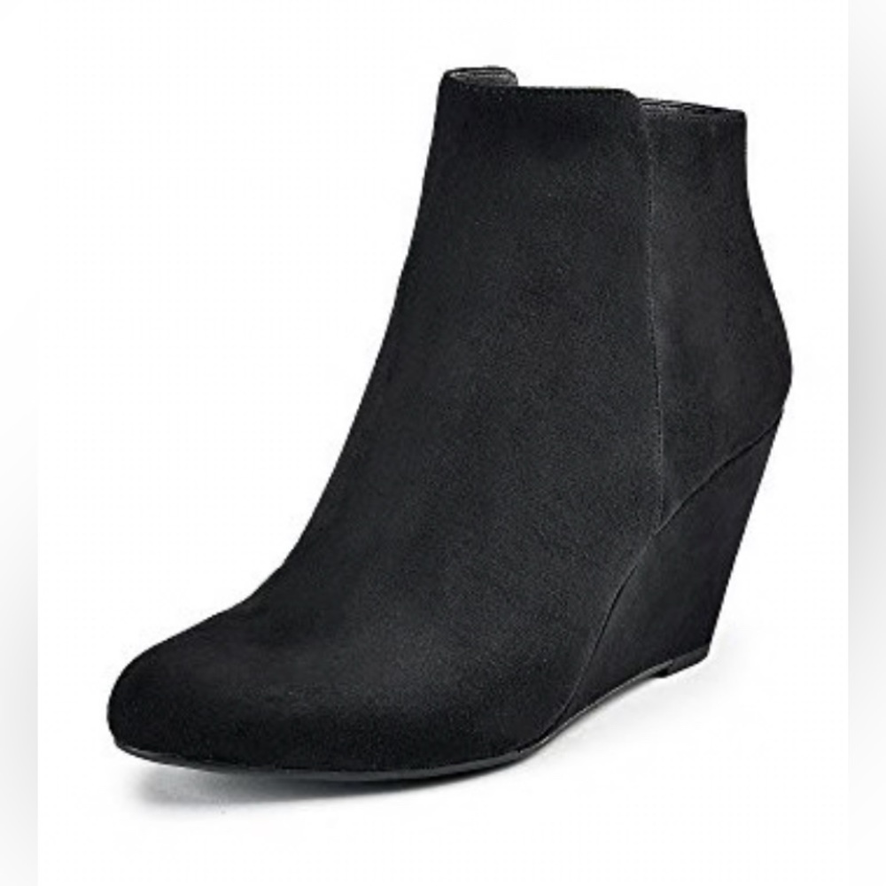 JESSICA SIMPSON REMIXX WEDGE BOOTIES, BLACK